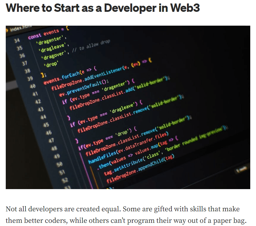 Where to Start as a Developer in Web3